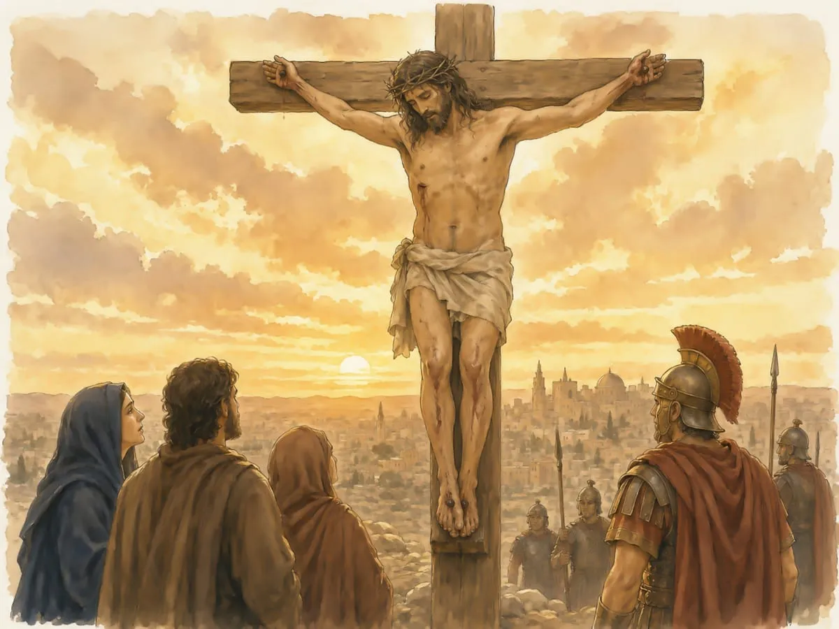 Estación 12: Jesús muere en la cruz