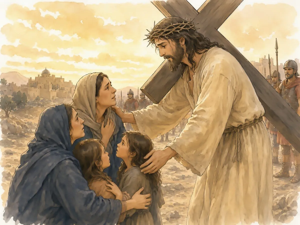 Estación 8: Jesús consuela a las mujeres de Jerusalén