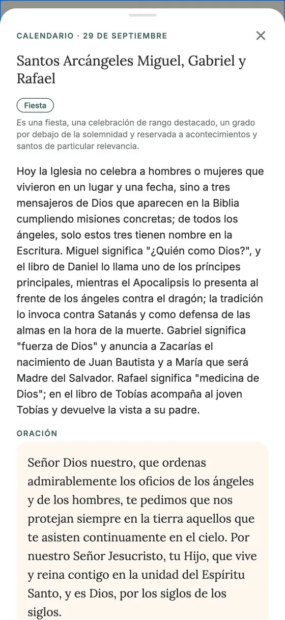 El santo del día en MiRezo: los Santos Arcángeles Miguel, Gabriel y Rafael, con su historia y su oración